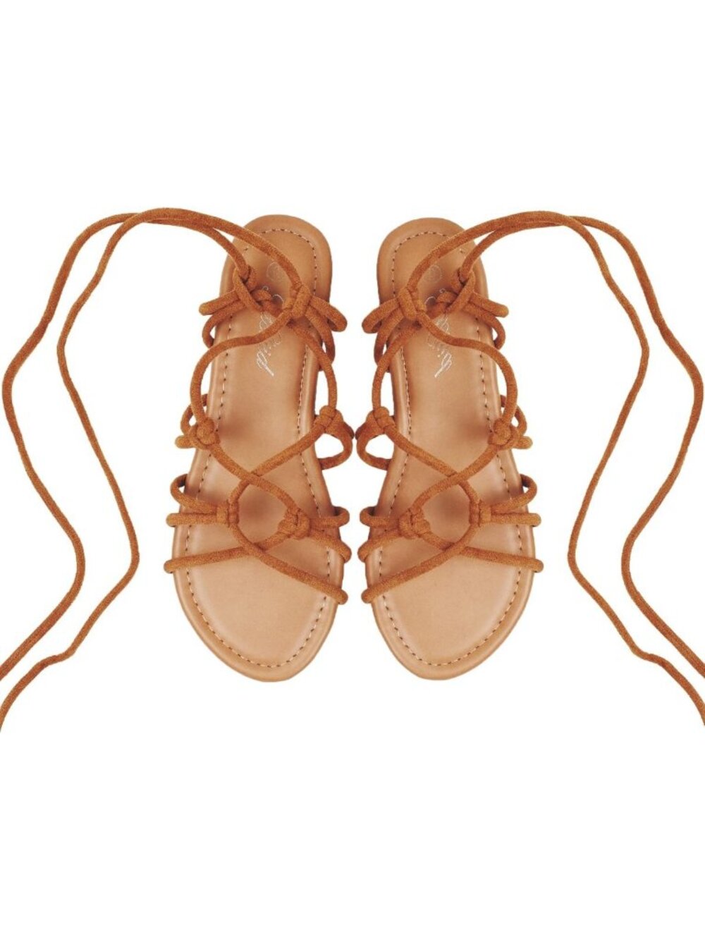 Stylish Women's Lace-Up Gladiator Flat Sandals - Strappy Summer Tie-Up Footwear